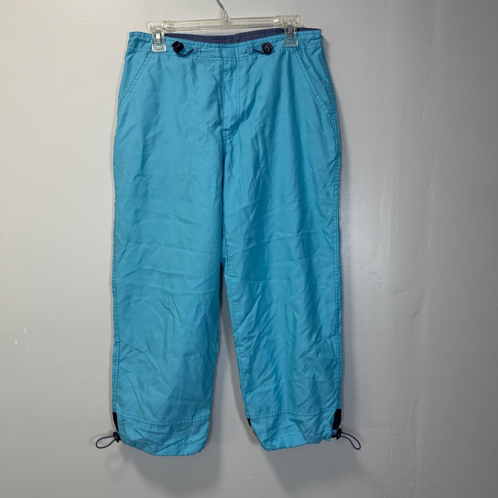 Vintage Gap Women Blue Y2K Windbreaker Track Parachute Pants Size M Rave Indie